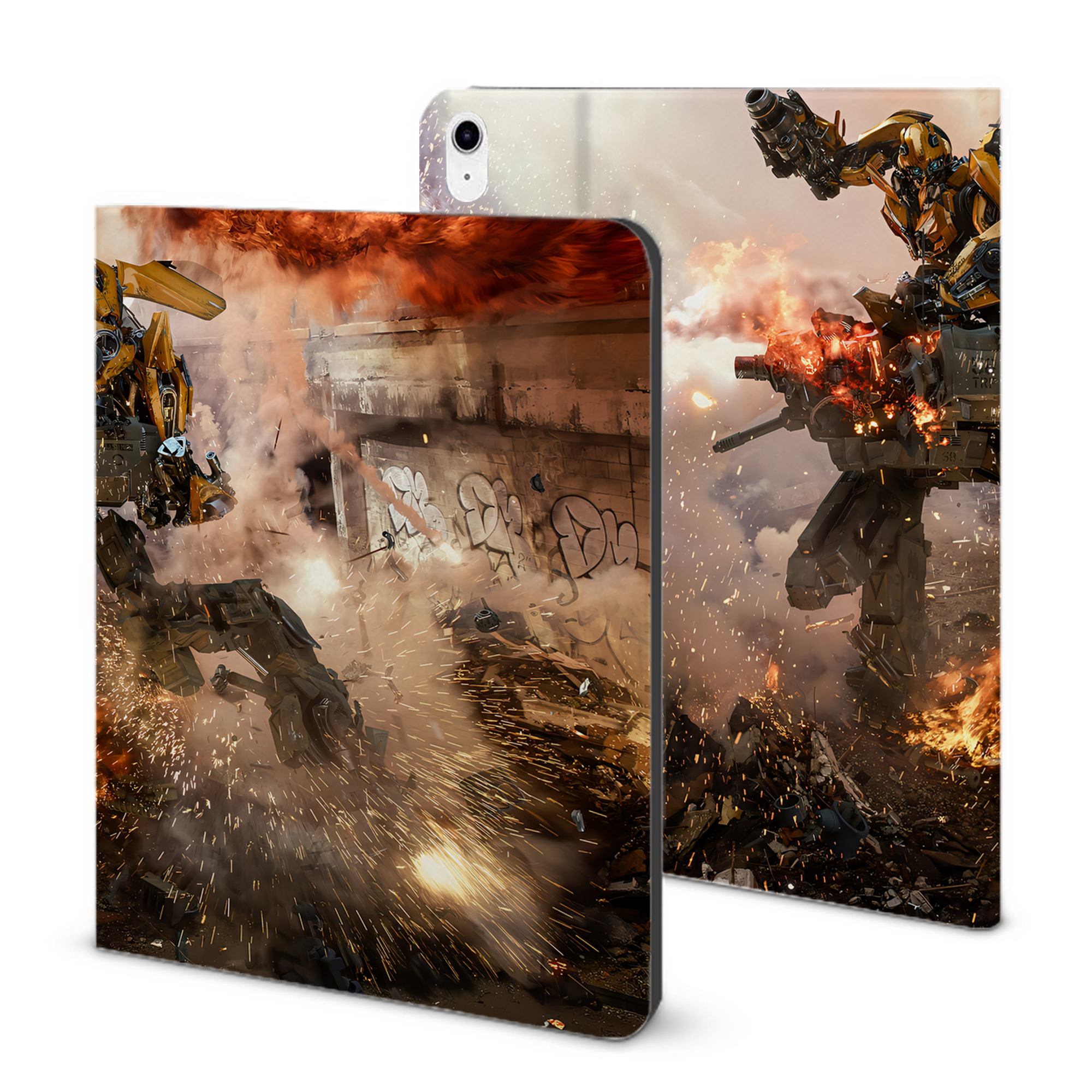（画像用） Transformers トランスフォーマー IPad ケース ブック型 PUレザー TPU 耐衝撃 軽量 薄型 ペン収納なし 全面保護 IPad 各モデル対応
